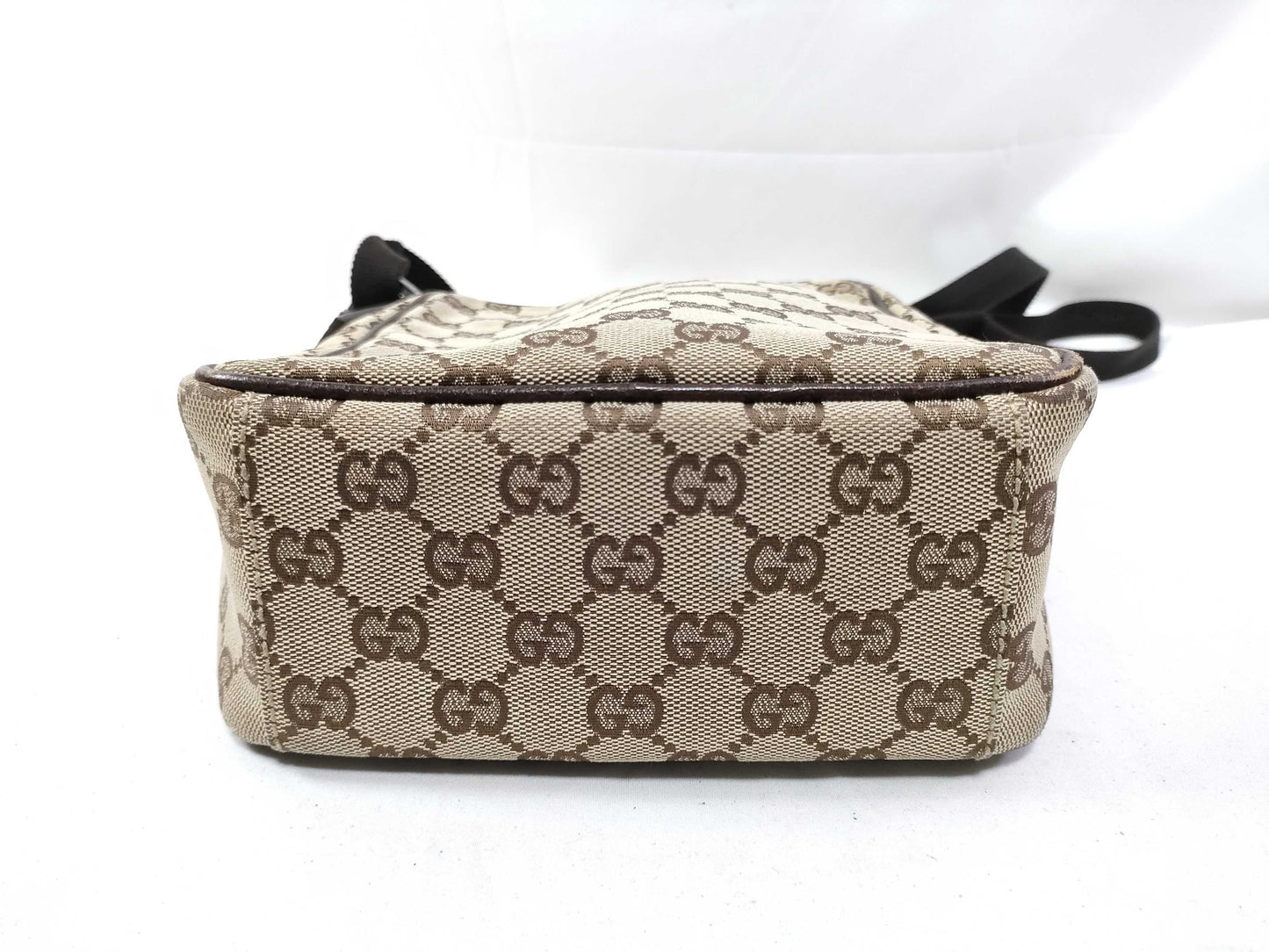 GUCCI Gucci Shoulder Bag GG Canvas 122759 Brown Leather Shoulder Bag