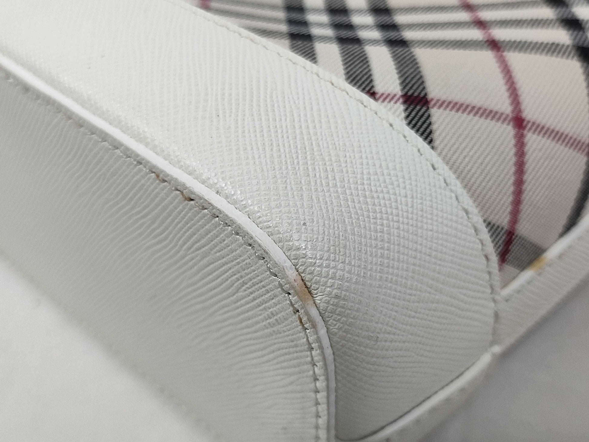 BURBERRY Shoulder Bag Nova Check Canvas Leather White Shoulder Bag