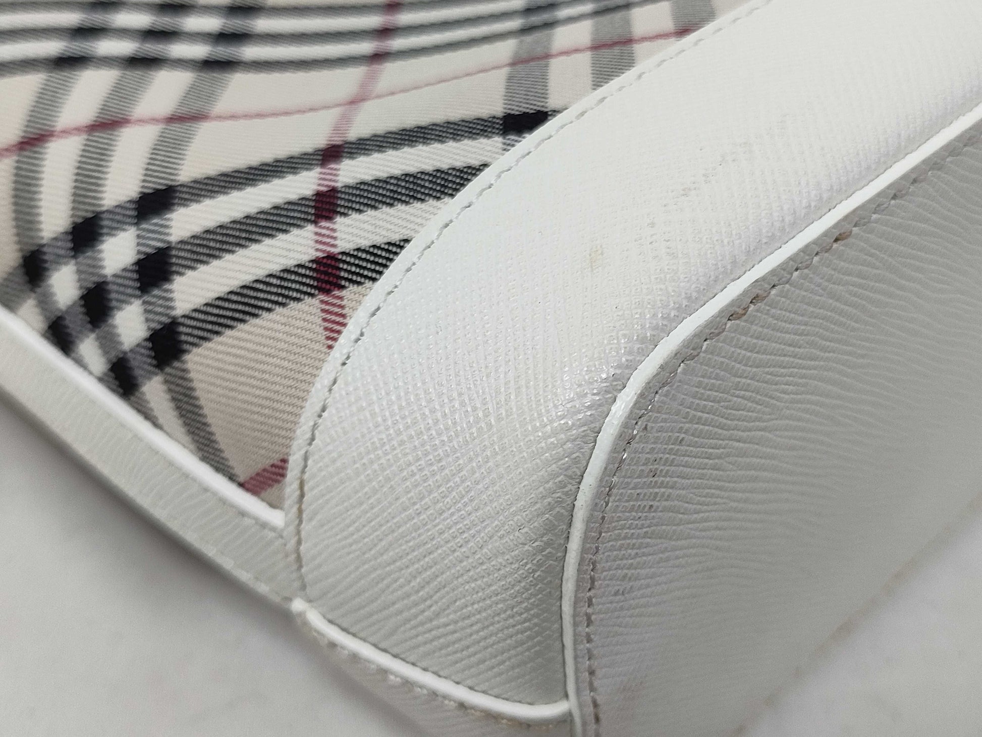 BURBERRY Shoulder Bag Nova Check Canvas Leather White Shoulder Bag