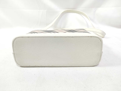 BURBERRY Shoulder Bag Nova Check Canvas Leather White Shoulder Bag