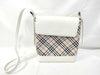 BURBERRY Shoulder Bag Nova Check Canvas Leather White Shoulder Bag