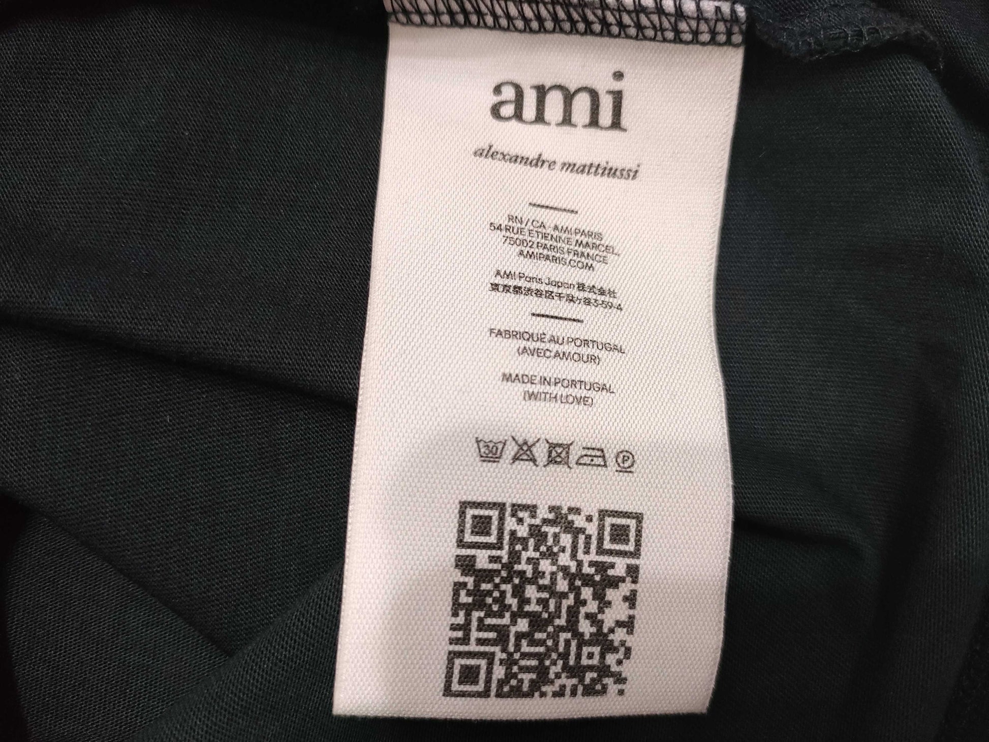 AMI Paris T-shirt, cotton, black, size M