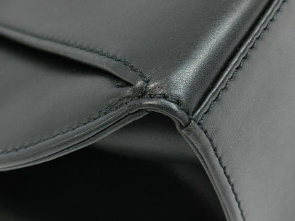 Cartier Panther Leather Black Top Handle Handbag