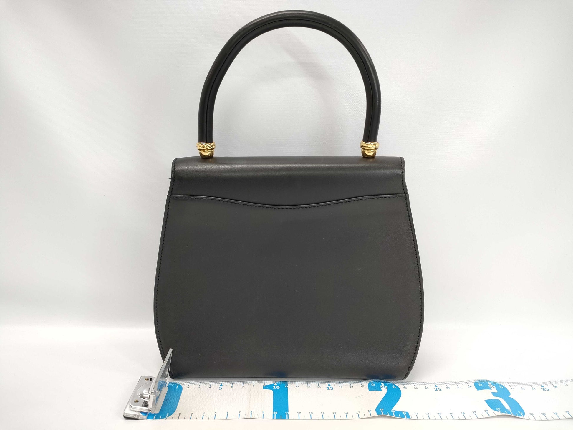 Cartier Panther Leather Black Top Handle Handbag