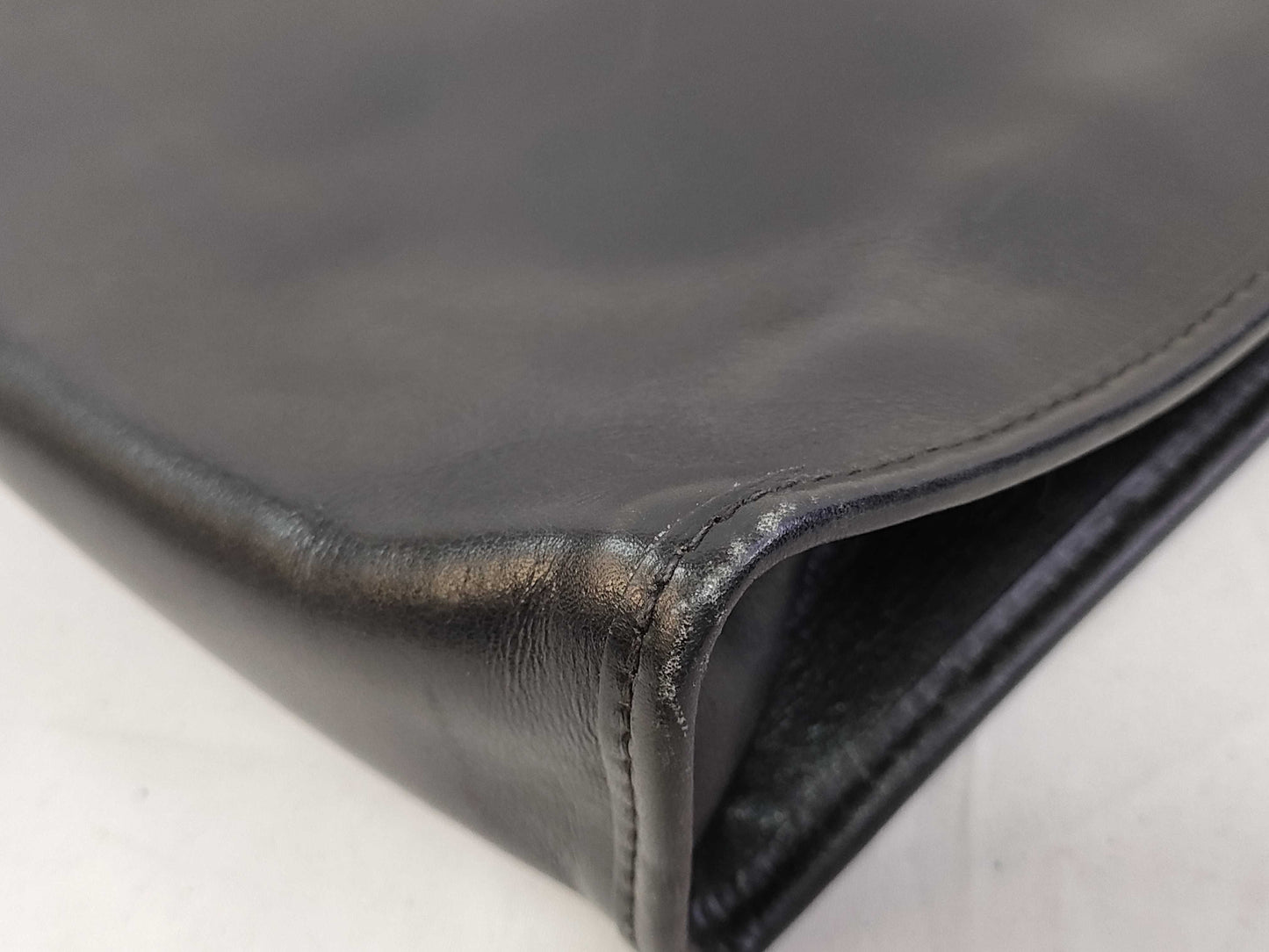 CELINE Gancini Clutch Bag in Black Leather