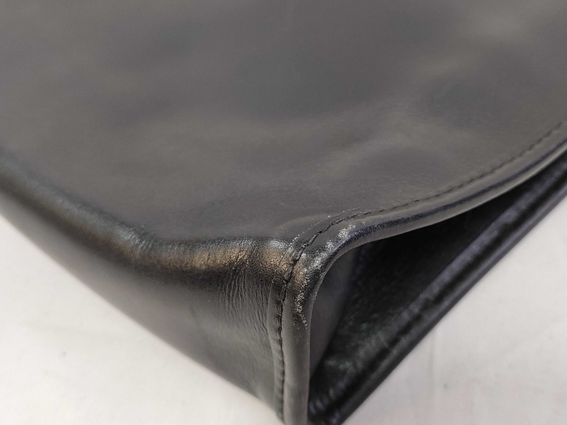 CELINE Gancini Clutch Bag in Black Leather