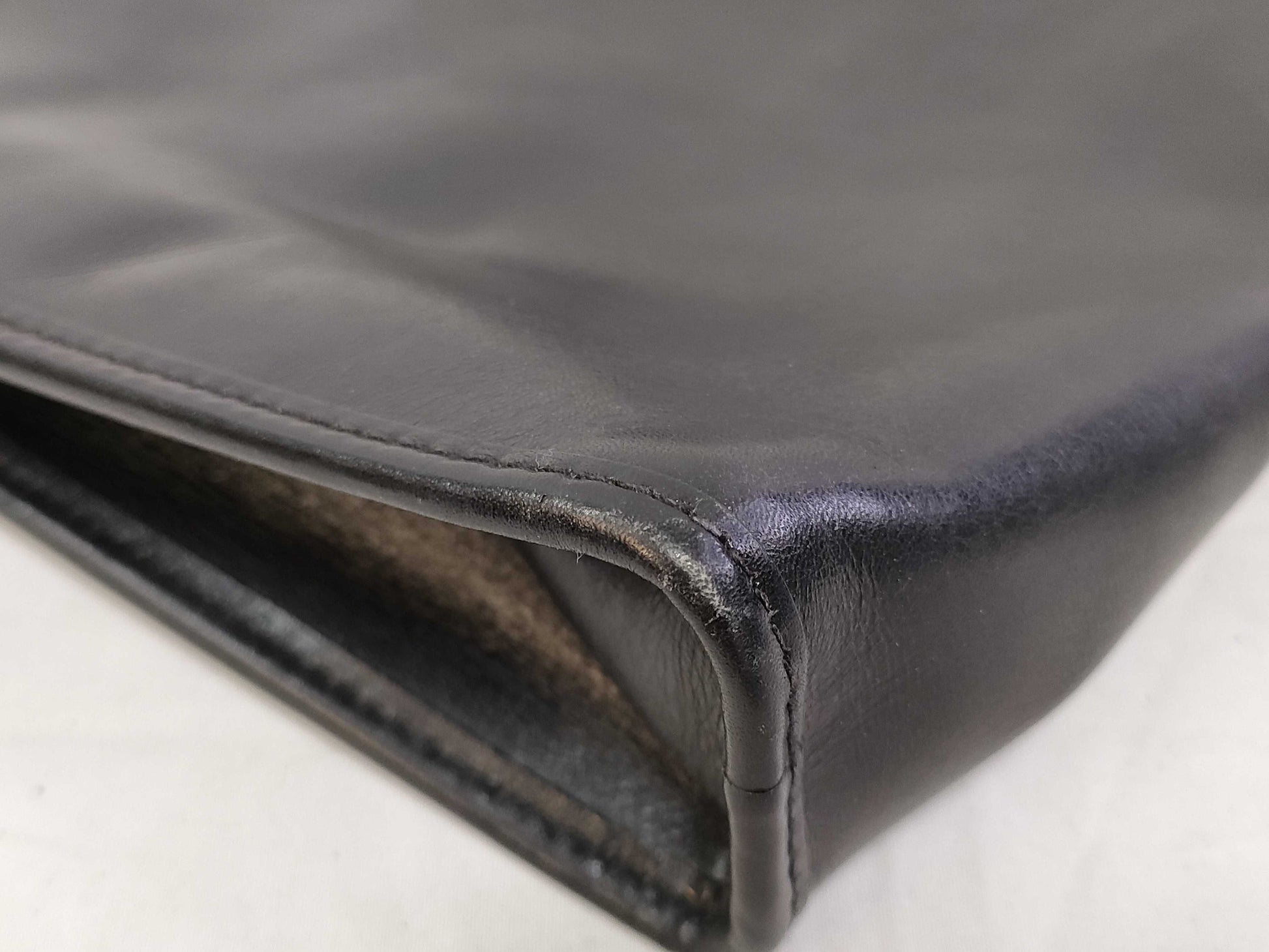 CELINE Gancini Clutch Bag in Black Leather