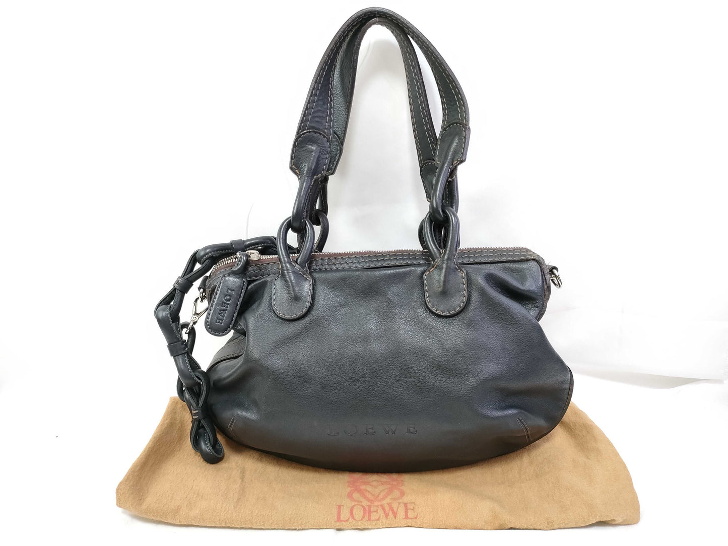 LOEWE Fiesta 2-way handbag in black leather