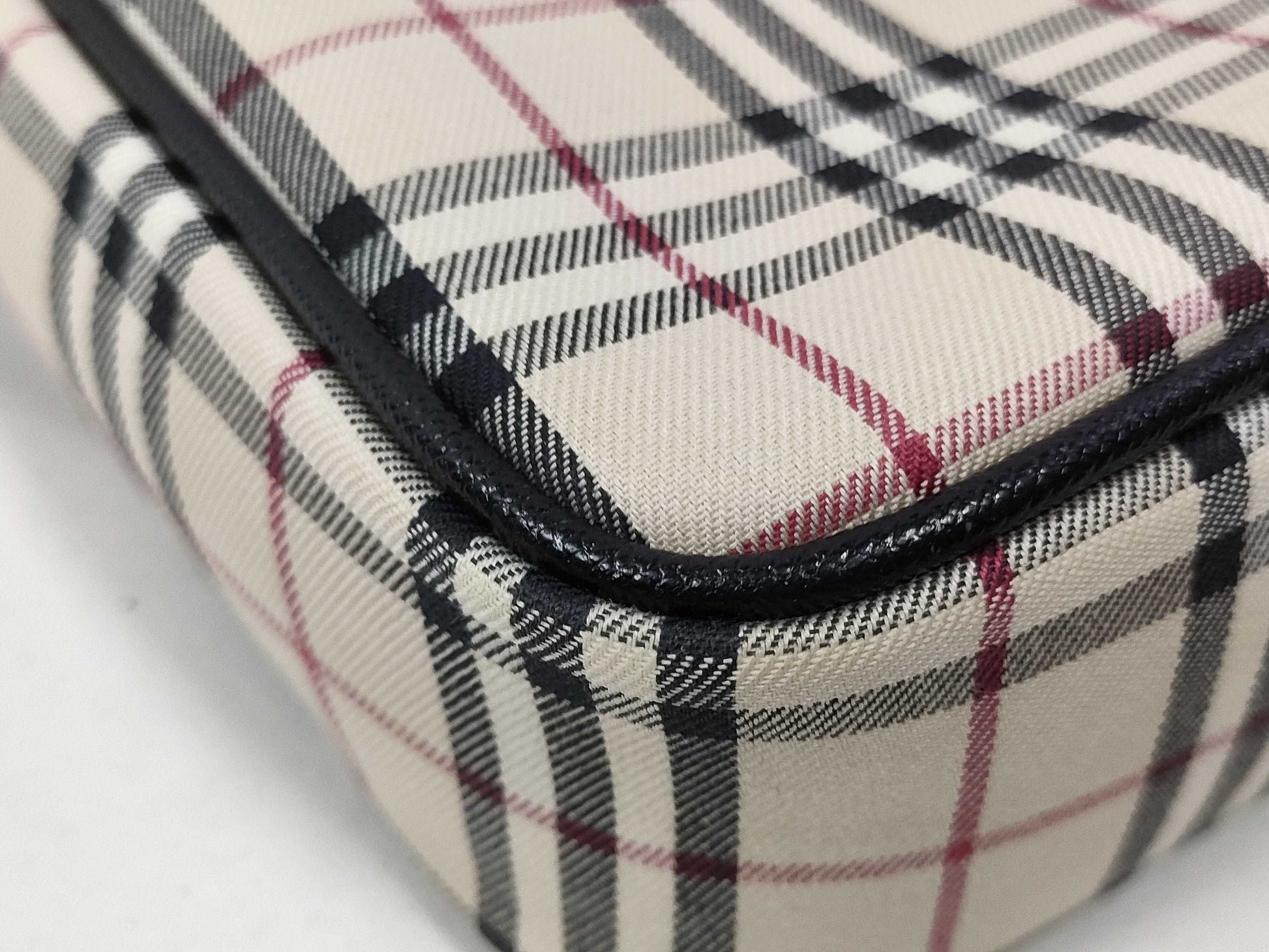 BURBERRY Nova Check Canvas and Leather Shoulder Bag