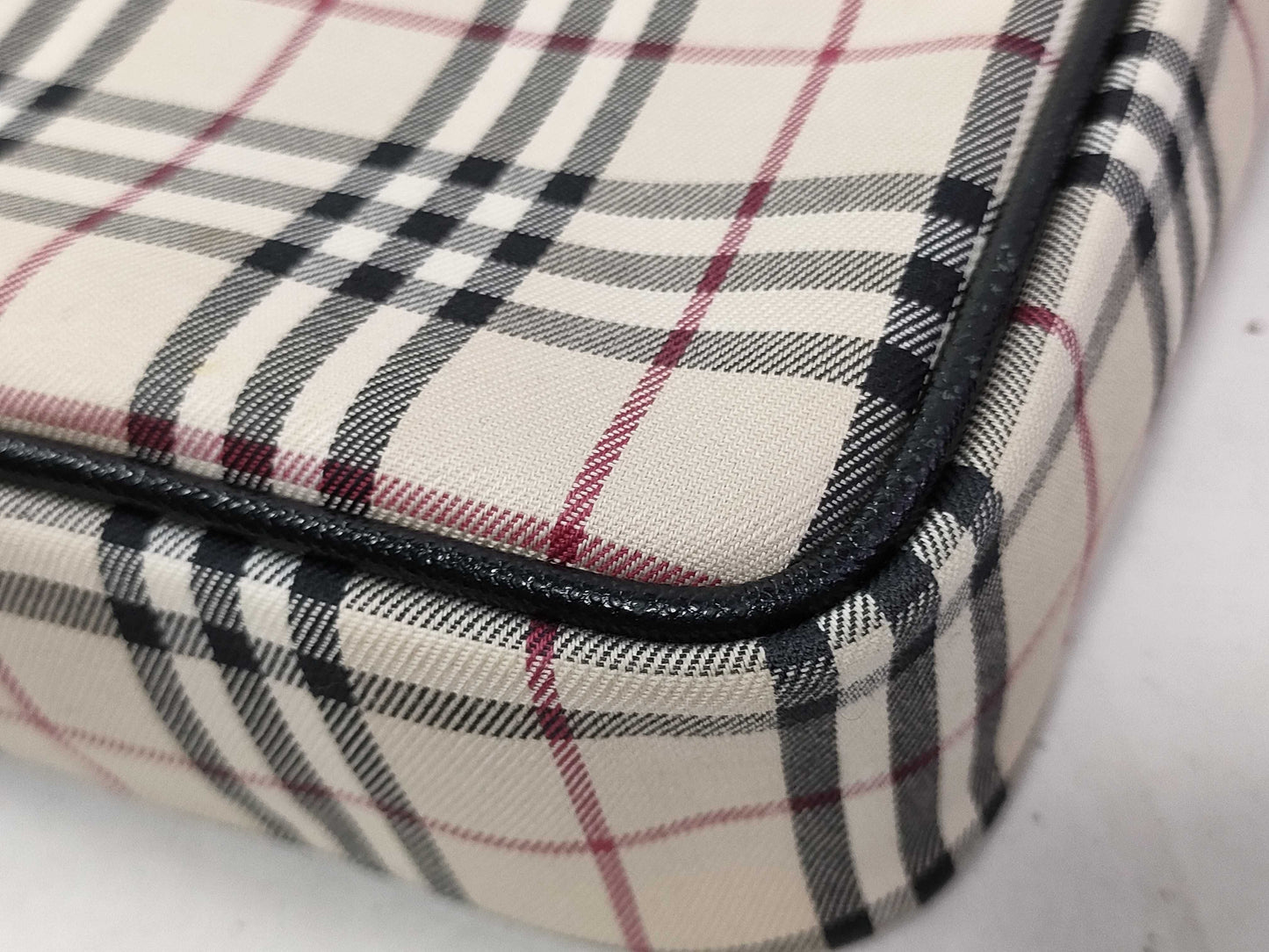 BURBERRY Nova Check Canvas and Leather Shoulder Bag