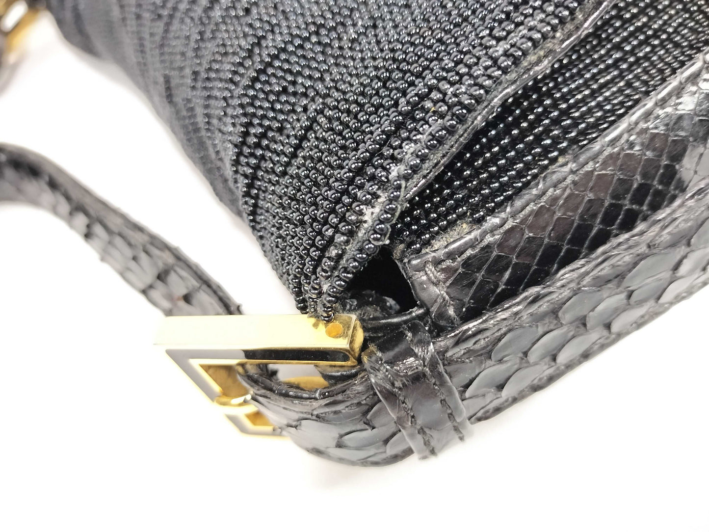 FENDI Mamma Mamma Bucket Beads x Python Handbag Handbag