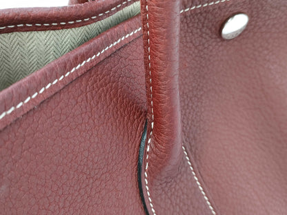 HERMES Garden Party PM K engraved tote bag