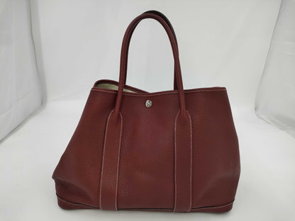 HERMES Garden Party PM K engraved tote bag