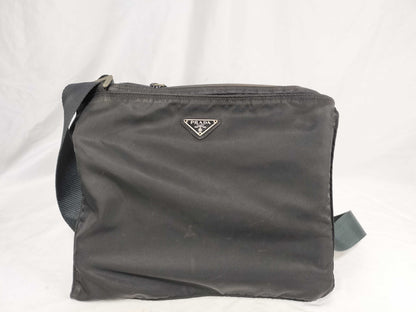 PRADA Nylon Tessuto Triangle Logo Shoulder Bag