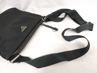 PRADA Nylon Tessuto Triangle Logo Shoulder Bag