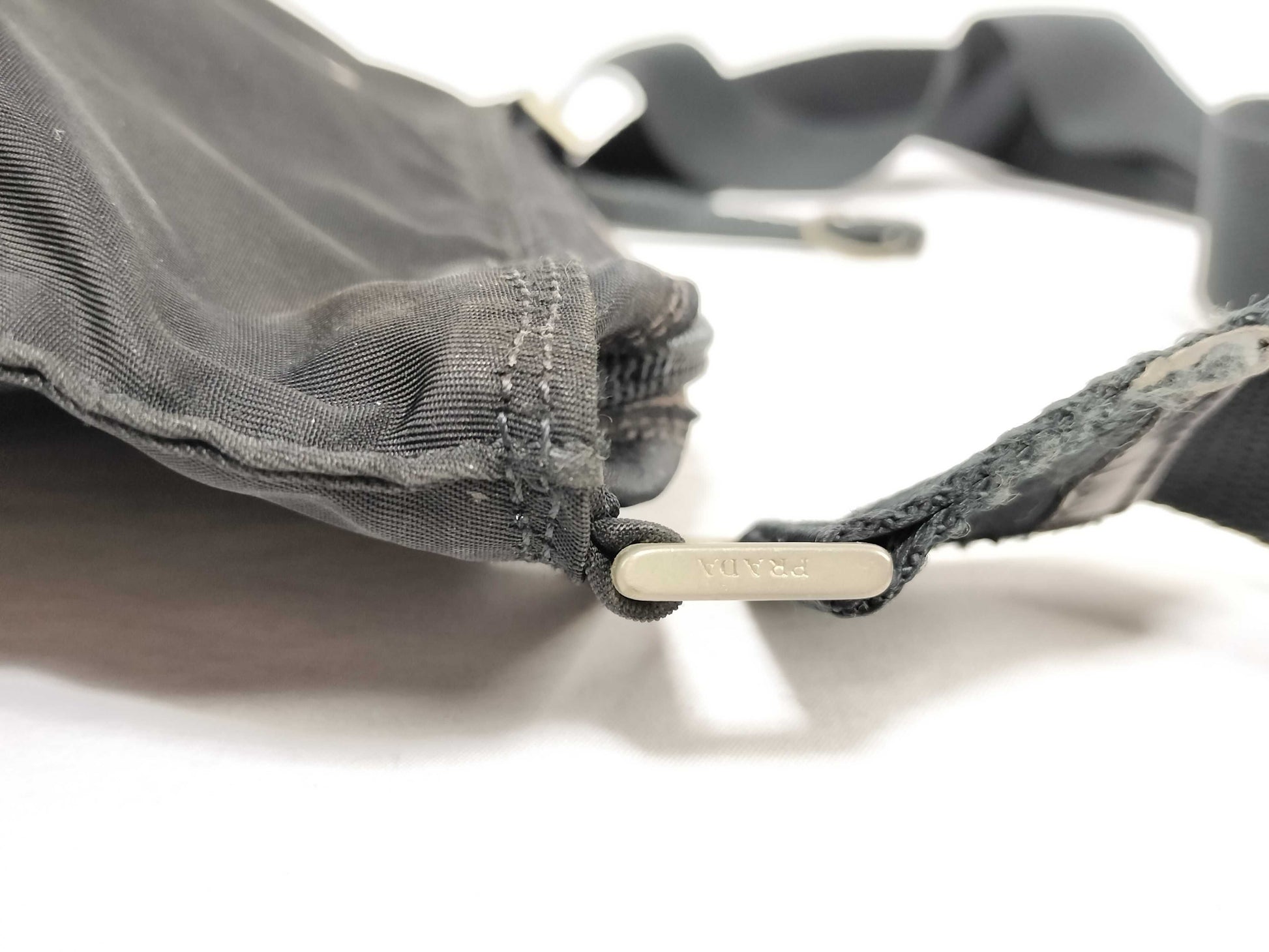 PRADA Nylon Tessuto Triangle Logo Shoulder Bag