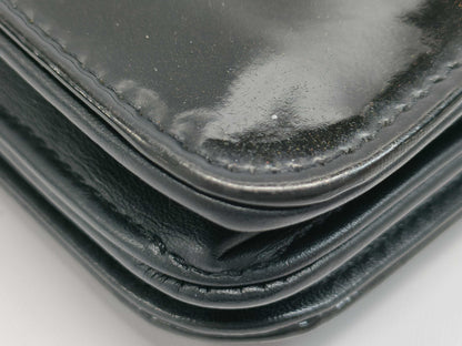 CHANEL Enamel Coco Mark Rhinestone Wallet