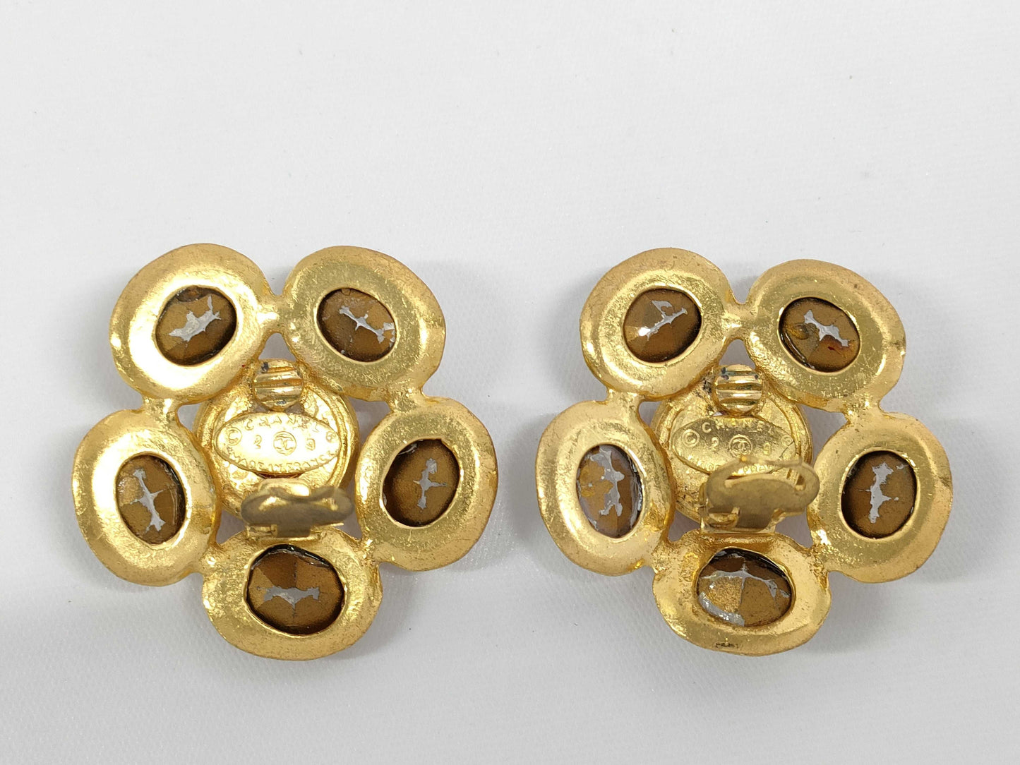 CHANEL Rhinestone and Color Stone Earrings with Comments