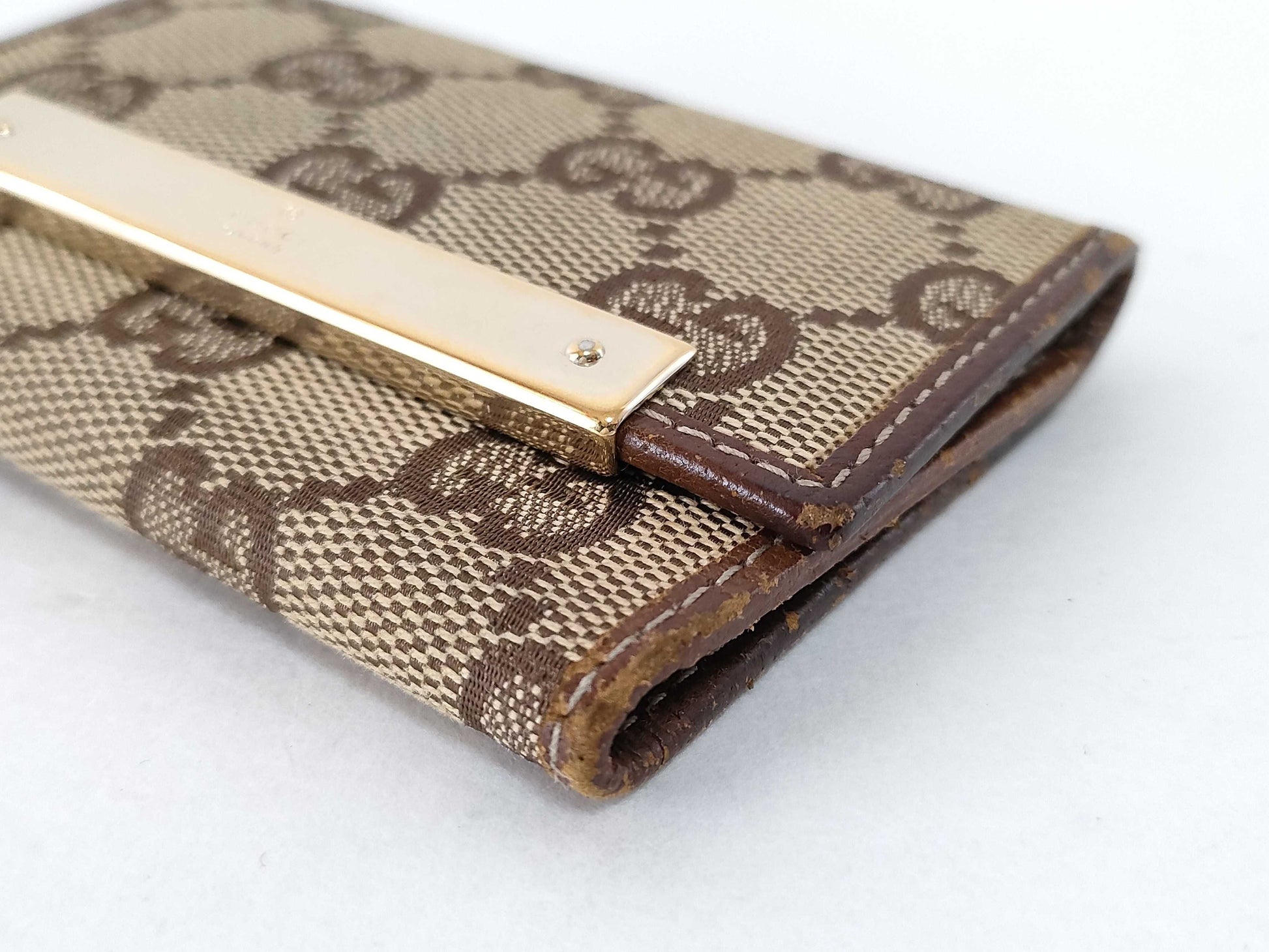 GUCCI GG Canvas Gucci Key Case/Key Holder