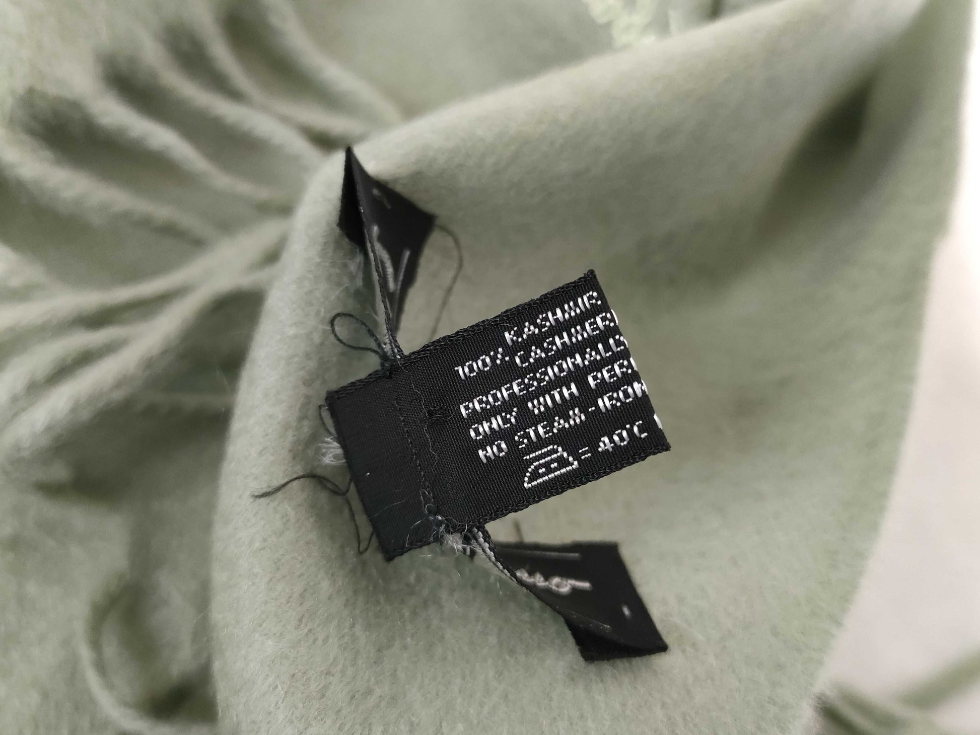 Salvatore Ferragamo 100% Cashmere Scarf with Embroidered Logo