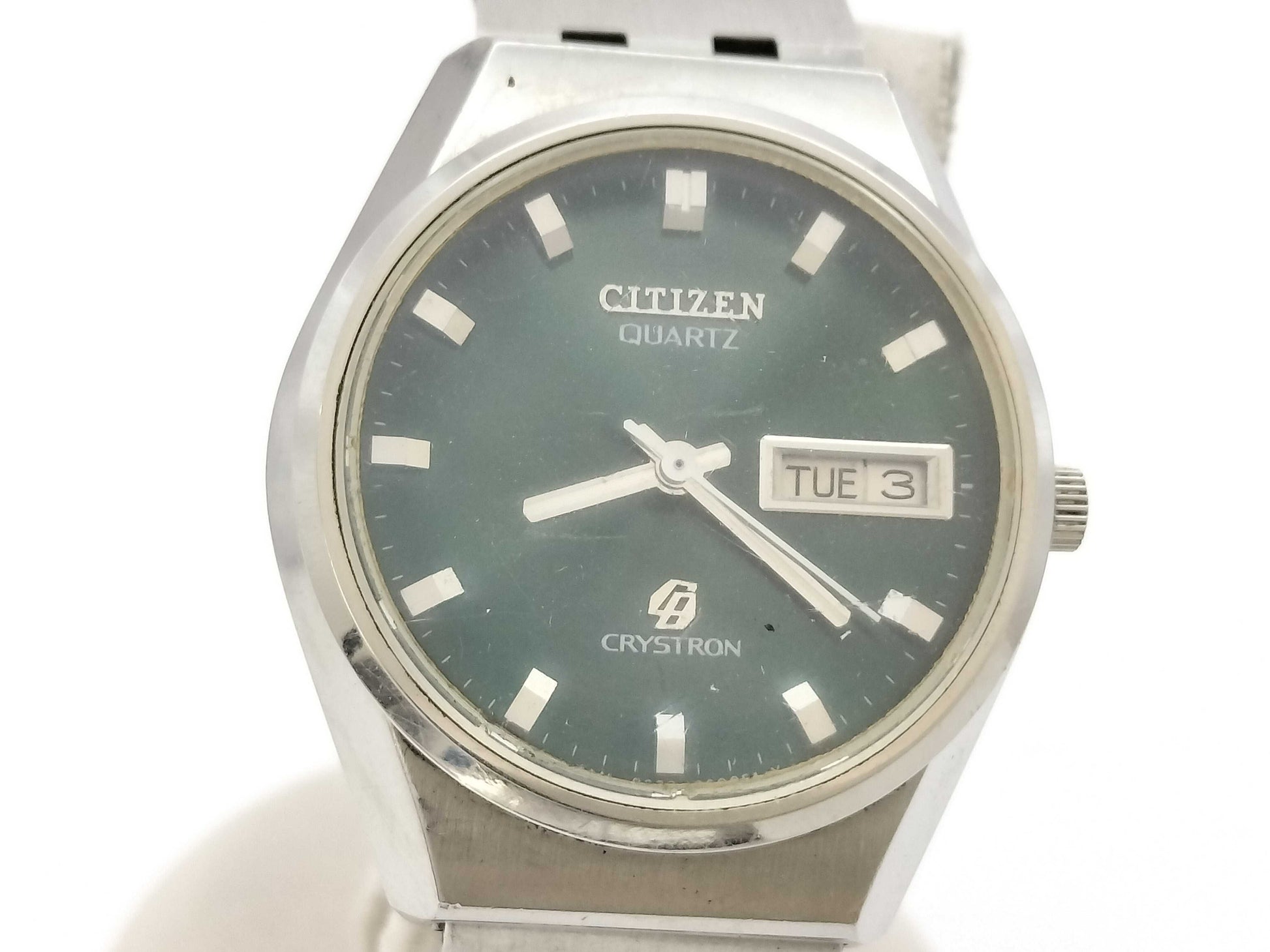 CITIZEN Crystron 4-860535K 60102767 Quartz Green Dial Boys' Watch