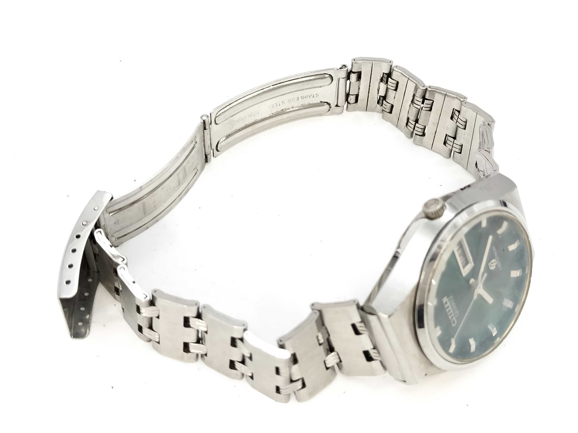 CITIZEN Crystron 4-860535K 60102767 Quartz Green Dial Boys' Watch