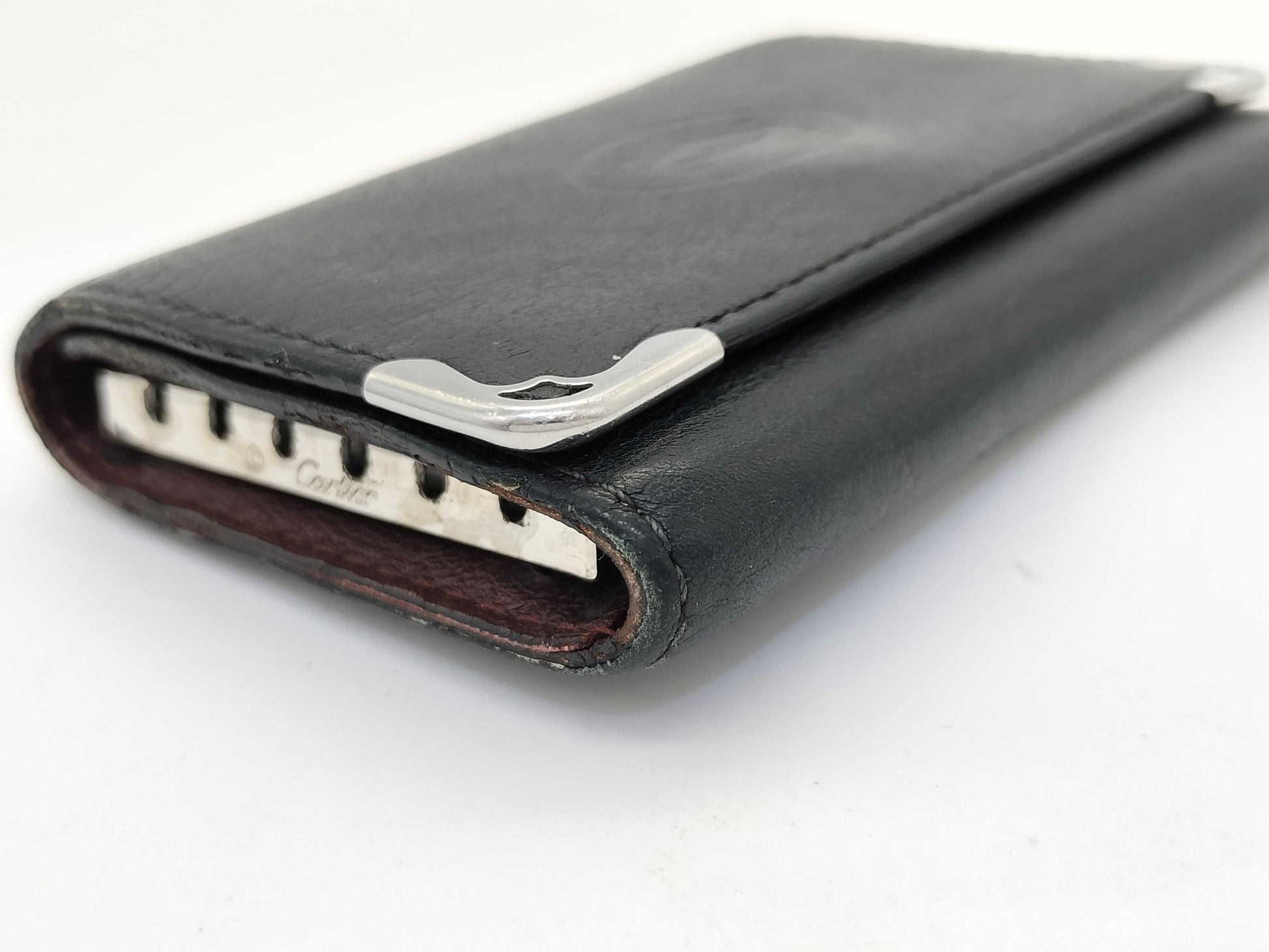 Cartier Must Cartier Must Line Leather Card Case Black Card Case/Pass Case/Business Card Case Key Case/Key Holder