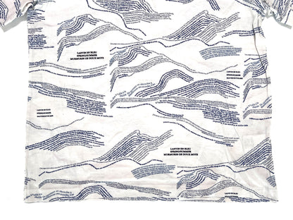 LANVIN en BLEU all-over print white size 38 T-shirt