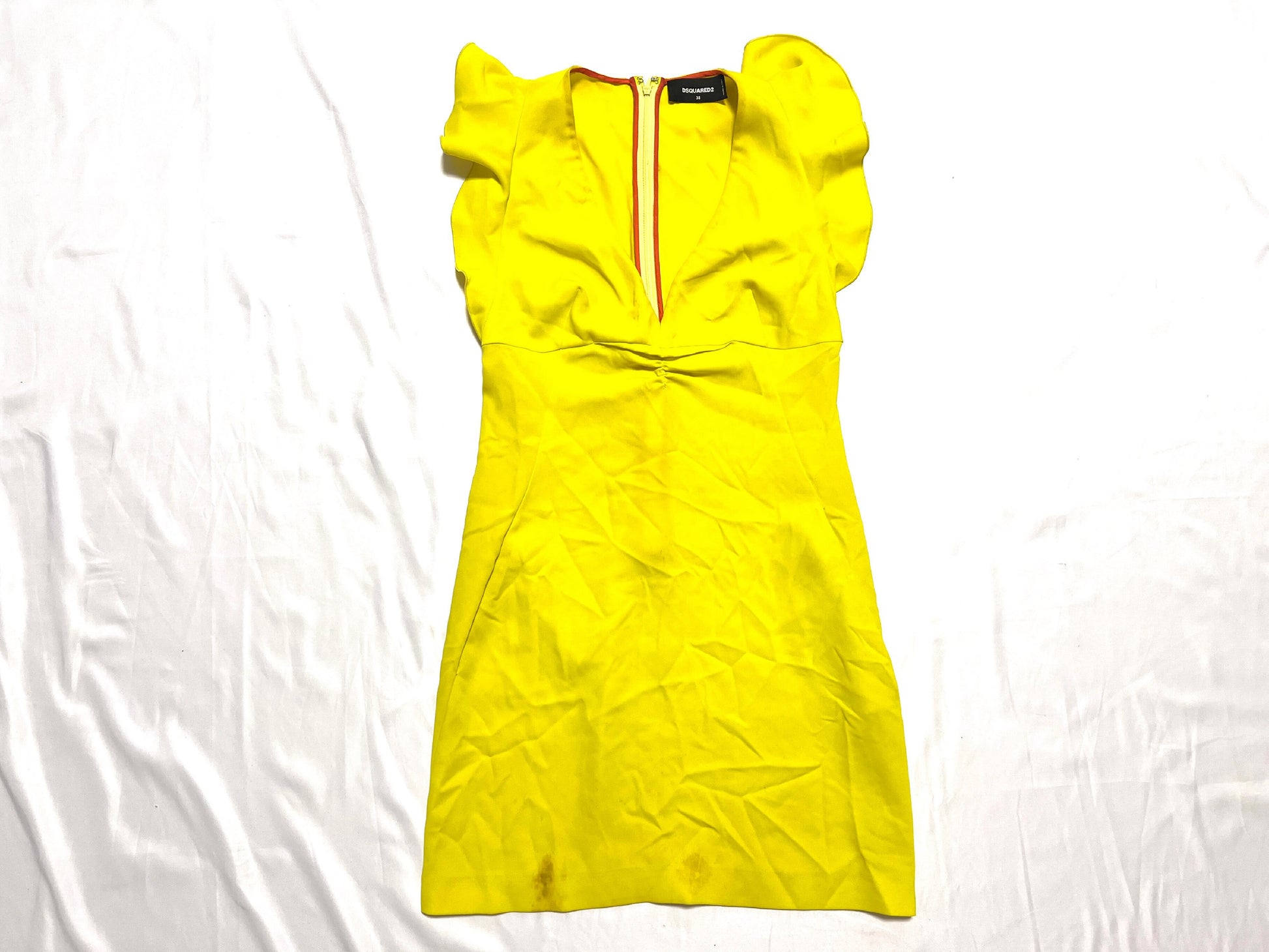 DSQUARED2 Dsquared Short Dress Yellow Size 38 Dress