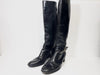 Salvatore Ferragamo Side Zip Leather Long Boots Black Size 6 1/2 Other Shoes