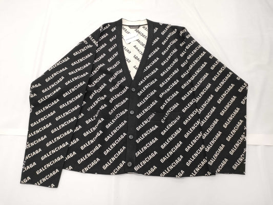 BALENCIAGA BALENCIAGA 719649 Logomaia All Over Cardigan Knit Cardigan Size 4 Unused with tags Cardigan