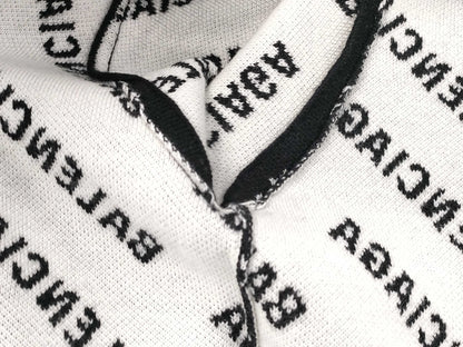 BALENCIAGA BALENCIAGA 719649 Logomaia All Over Cardigan Knit Cardigan Size 4 Unused with tags Cardigan