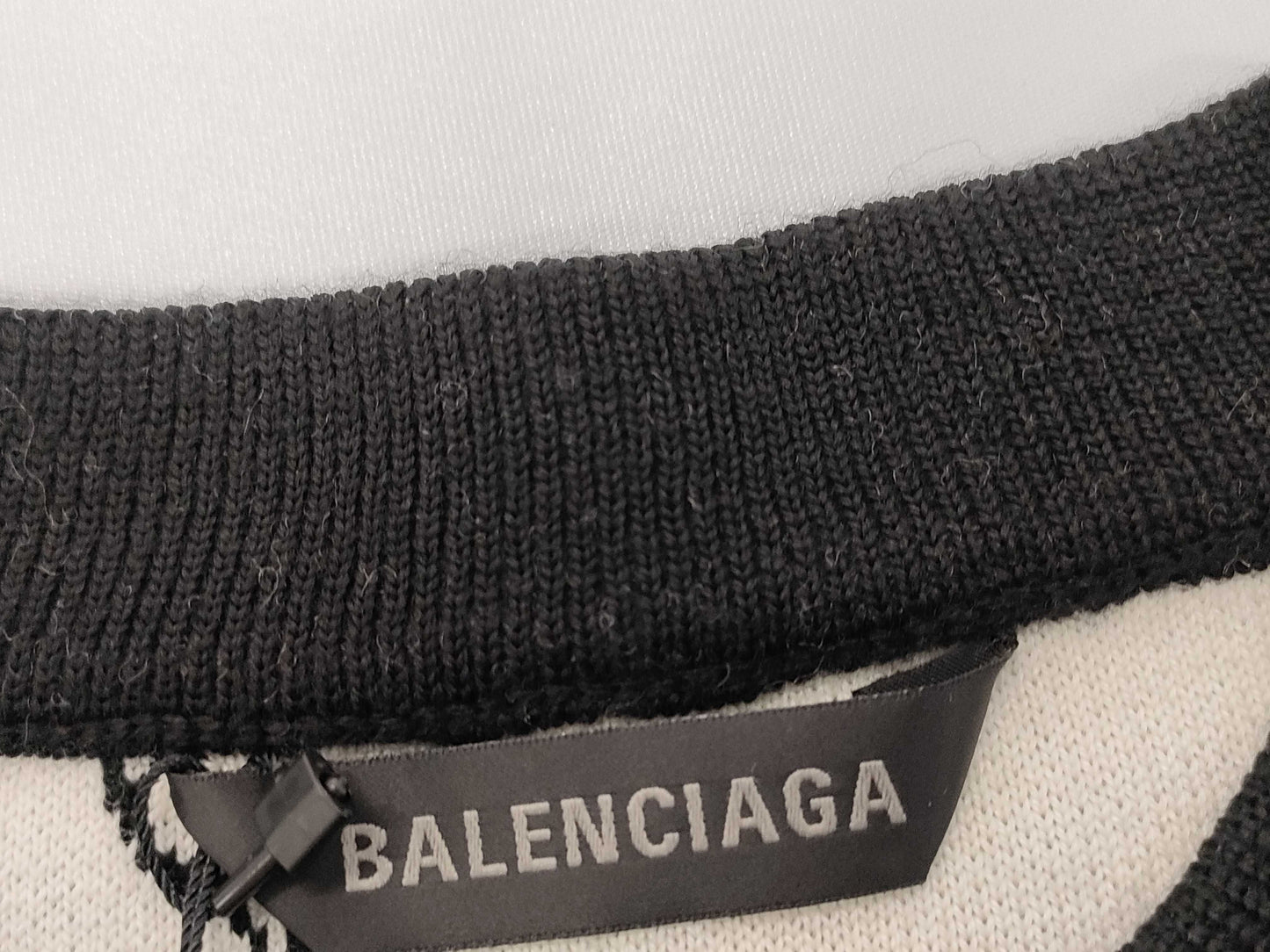 BALENCIAGA logomania all-over knit top, size S, 724858, unused with tags