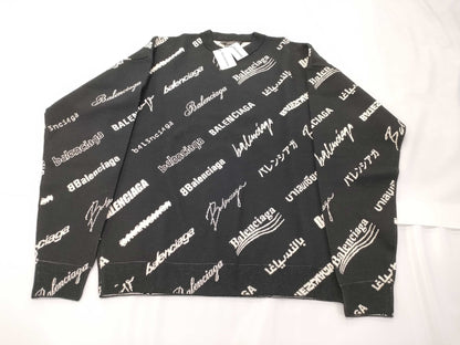 BALENCIAGA logomania all-over knit top, size S, 724858, unused with tags