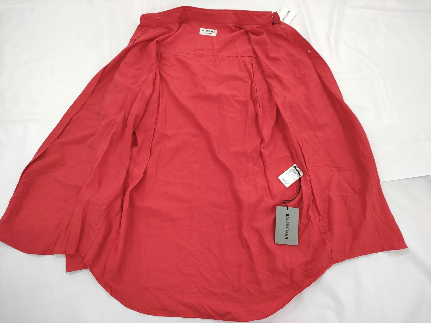 BALENCIAGA 658956 Logo Button All-Over Logo Print Men's Shirt, Size 34, Tag Included