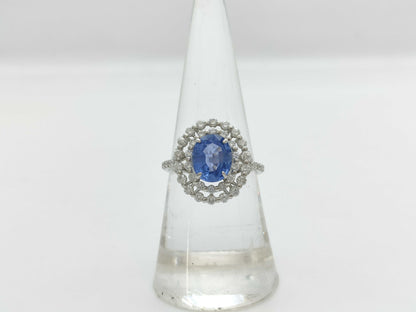 S1.639ct D0.61ct PT900 3.9g Ring 
