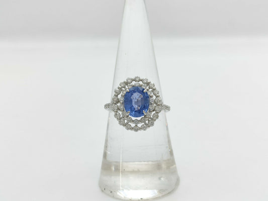 S1.639ct D0.61ct PT900 3.9g Ring 