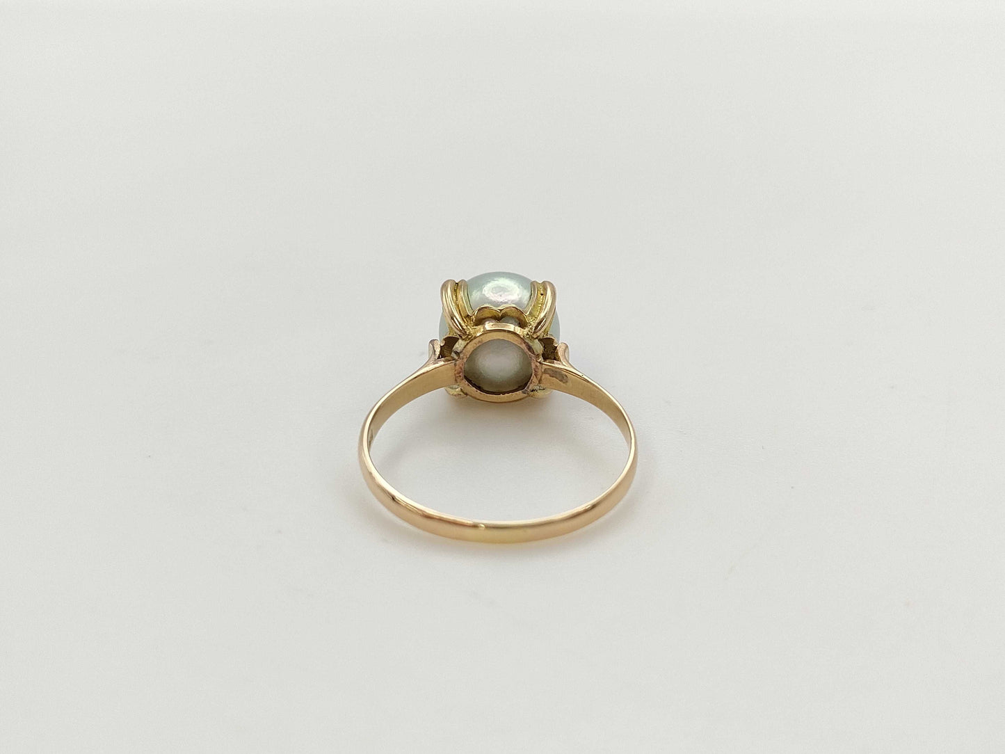 Pearl diameter: approx. 8.9mm, 18K gold, 2.6g, ring 