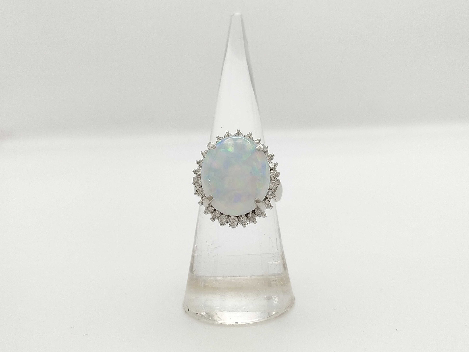 OP 5.89ct D 0.56ct PT900 11.8g Ring 