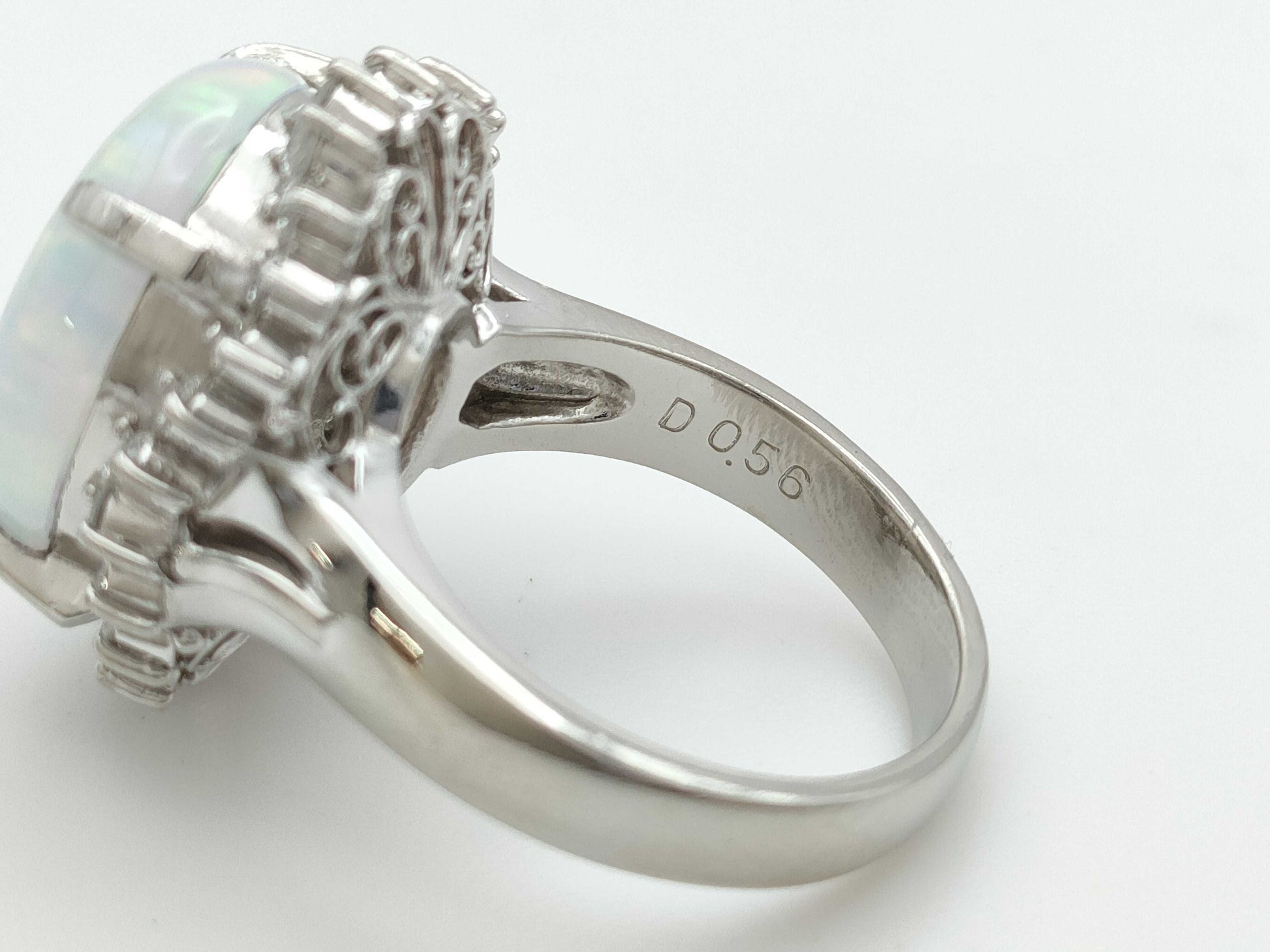OP 5.89ct D 0.56ct PT900 11.8g Ring 