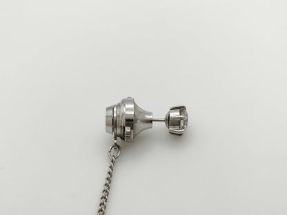 D0.66ct PT900 1.2g Tie Pin/Cufflinks 