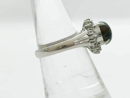 Colored Stone 1.15ct D0.29ct PT900 6.1g Ring 