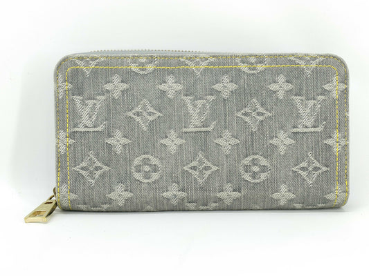 LOUIS VUITTON Monogram Denim Louis Vuitton Denim Zippy Wallet M13214 Wallet