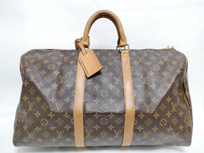 LOUIS VUITTON Monogram LV Keepall Bandouliere 50 Boston Bag