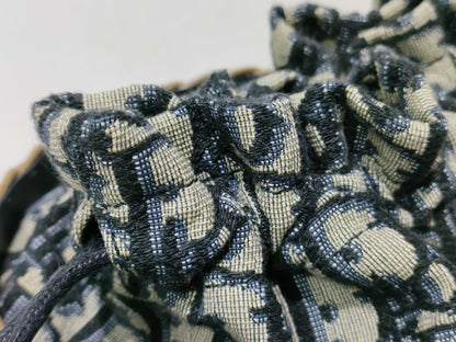 Dior Oblique Wicker Bucket Rattan/Canvas Shoulder Bag