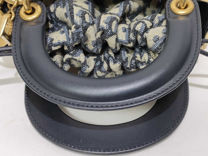 Dior Oblique Wicker Mini Straw/Canvas Handbag