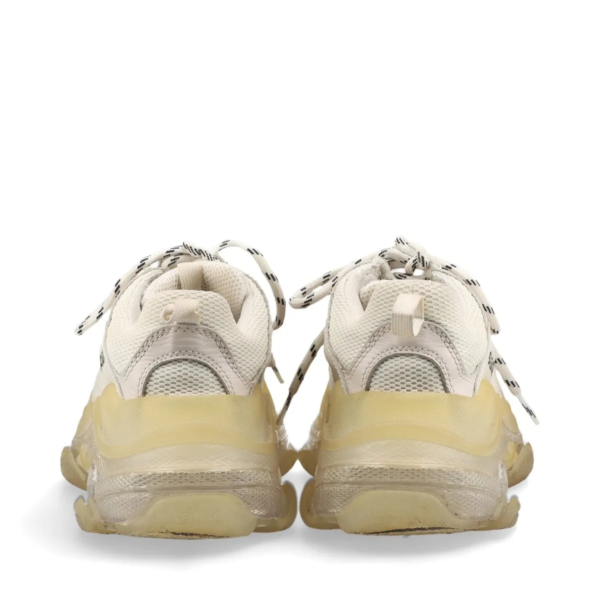 BALENCIAGA Triple S Leather Sneakers, Size 24cm