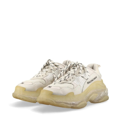 BALENCIAGA Triple S Leather Sneakers, Size 24cm