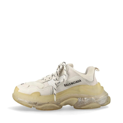 BALENCIAGA Triple S Leather Sneakers, Size 24cm