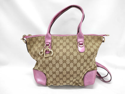 GUCCI Gucci Red Monogram Shoulder Bag with Strap Tote Bag